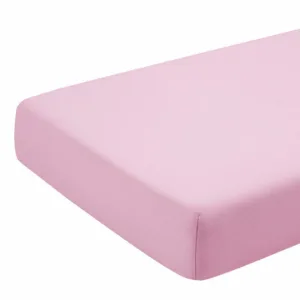 Cearceaf roz KidsDecor cu elastic din bumbac 70 x 140 cm