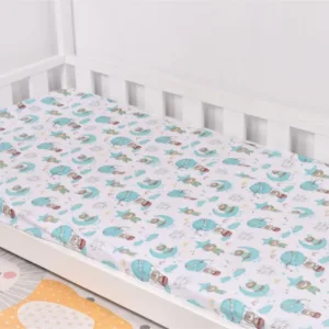 Cearsaf bumbac model Ursuleti pat 90x200 cm