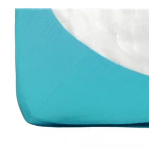 Cearsaf cu elastic jerse din bumbac turcoaz 120x60 cm