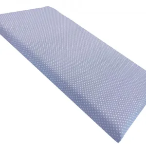 Cearsaf cu elastic pe colt 120x60 cm Buline albe pe albastru