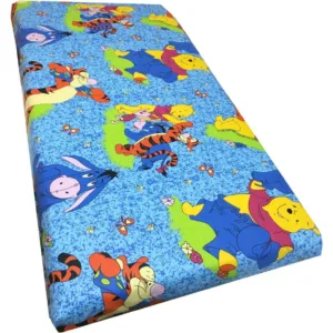 Cearsaf cu elastic pe colt 120x60 cm Distractie cu Aiurila albastru