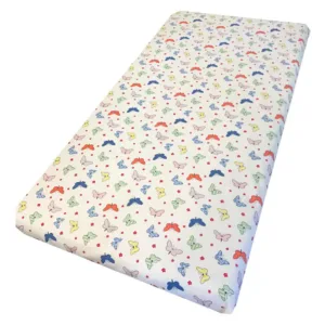 Cearsaf cu elastic pe colt 120x60 cm Fluturasi