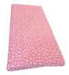 Cearsaf cu elastic pe colt 120x60 cm Stelute albe pe roz