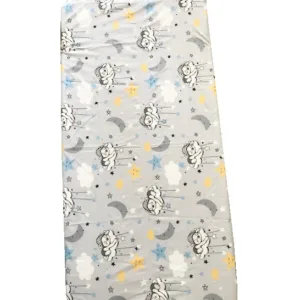 Cearsaf cu elastic pe colt 120x60 cm Ursuleti gri
