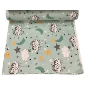 Cearsaf cu elastic pe colt 120x60 cm Ursuleti vernil