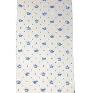 Cearsaf cu elastic pe colt 140x70 cm Coronite albastre