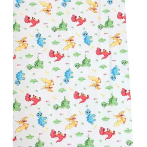 Cearsaf cu elastic pe colt 140x70 cm Dinozauri