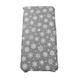 Cearsaf cu elastic pe colt 140x70 cm Fulgi pe gri