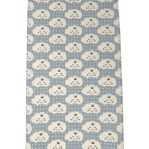 Cearsaf cu elastic pe colt 140x70 cm Norisori zambareti albastri