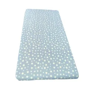 Cearsaf cu elastic pe colt 140x70 cm Stelute albe pe albastru