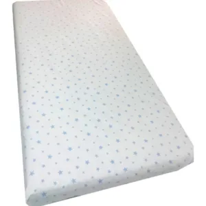 Cearsaf cu elastic roata 140x70 cm Stelute pe alb