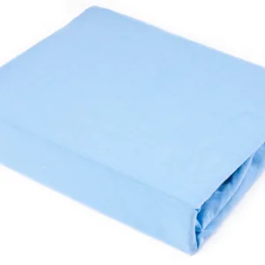 Cearsaf de bumbac jersey cu elastic Sensillo 140x70 cm albastru