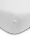 Cearsaf din bumbac Sensillo Jersey Deluxe Alb 120x60 cm cu elastic roata