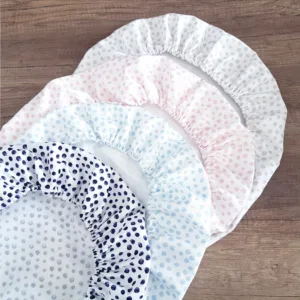 Cearsaf din bumbac cu elastic pe contur pentru landou si cosulete Eucalipt