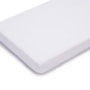 Cearsaf din bumbac jersey cu elastic pe contur 160x200 cm alb