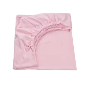 Cearsaf patut 120x60 cm bumbac culoare roz