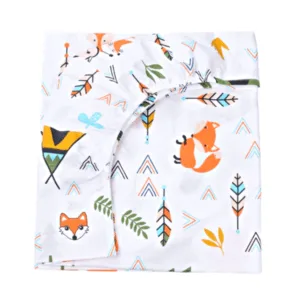 Cearsaf patut 120x60 cm bumbac model animale