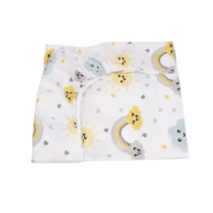 Cearsaf patut 120x60 cm bumbac model curcubee si norisori