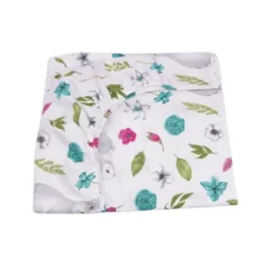 Cearsaf patut 120x60 cm bumbac model iepurasi si flori