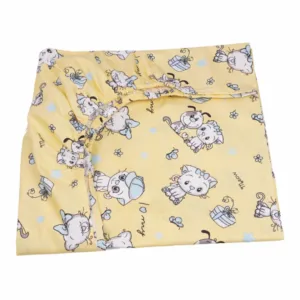 Cearsaf patut 120x60 cm bumbac model pisicute