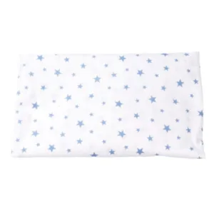Cearsaf patut 120x60 cm bumbac model stelute mici bleu