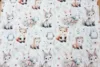 Cearsaf pentru pat copii Nichiduta Bunnies 120x60 cm din bumbac cu banda elastica roata