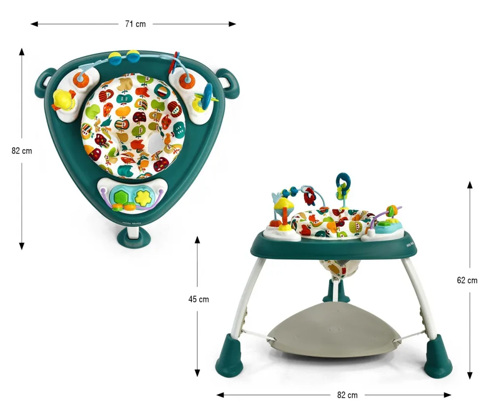 Centru de activitati 360 Milly Mally Bounzee Green functie Saritor si inaltime reglabila