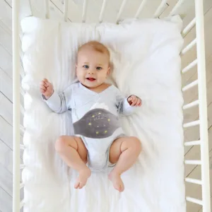 Centura anticolici cu samburi de cirese Sleepy Cloud Grey