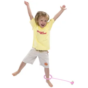 Coarda de sarit Hula Hoop cu lumini LED Pink