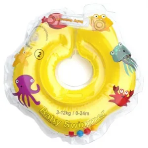 Colac de gat pentru bebelusi Babyswimmer galben 0-24 luni