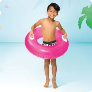 Colac gonflabil cu manere Intex 76 cm Roz