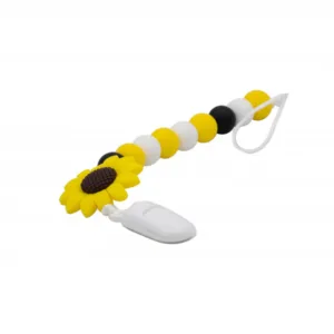 Colier pentru suzeta din silicon Coccorito Sun Flower