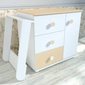 Comoda cu blat de infasat Kombo alb cappuccino D102