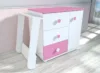 Comoda cu blat de infasat Kombo alb roz D120