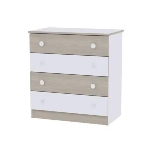 Comoda lemn 4 sertare White Amber