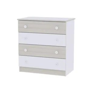 Comoda lemn 4 sertare White Light Oak