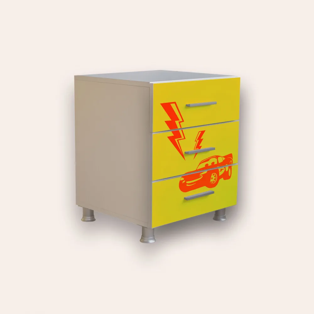 Comoda pentru copii CameraMagica Cars Race galben