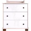 Comoda pentru copii Giraffe Natur cu Alb