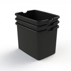 Cos de depozitare cu capac Doloni 18 L negrurosu