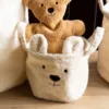 Cos depozitare Childhome 25x20x20 cm Teddy alb