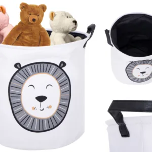 Cos rotund pentru depozitare jucarii 35x35 cm White Lion