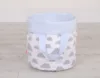 Cos rotund pentru depozitare jucarii size S Clouds Grey Blue