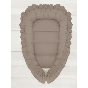 Cosulet bebelus MimiNu pentru dormit Baby Nest 55x75 cm Colectia Royal Mocha