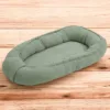 Cosulet bebelus New Baby Baby Nest 80 x 50 cm din muselina salvia