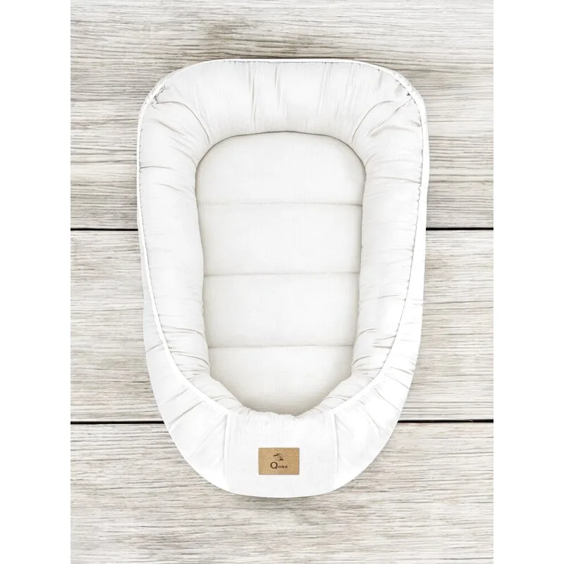 Cosulet pentru bebelusi Qmini Cream Baby Nest 55x75 cm