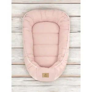Cosulet pentru bebelusi Qmini Powder Pink Baby Nest 55x75 cm