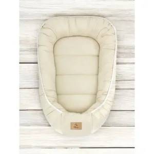 Cosulet pentru bebelusi Qmini Warm beige Baby Nest 55x75 cm