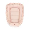Cosulet pentru dormit MimiNu Baby Nest 55 x 75 cm din catifea Magnolia
