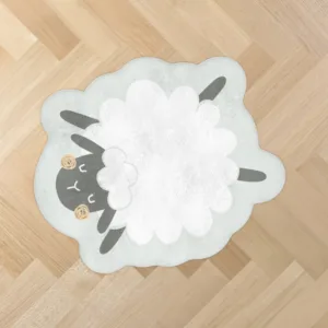 Covor 90x77cm pentru camera copii KikkaBoo Sleepy Sheep