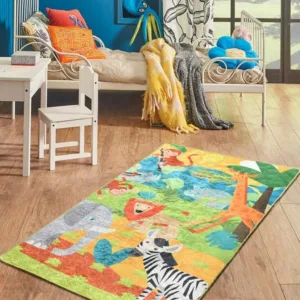 Covor antiderapant pentru copii Animals 150x200 cm